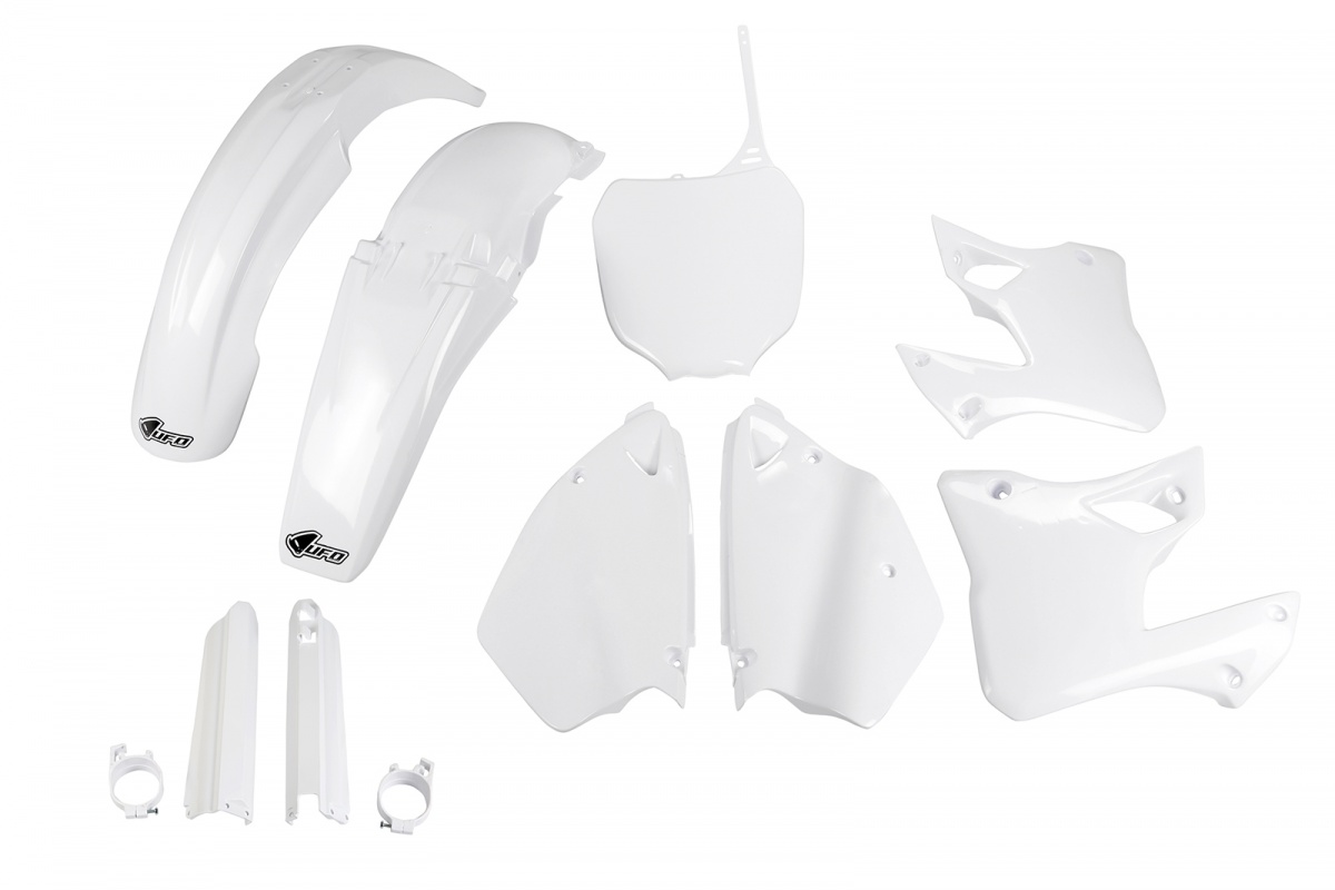Full Plastic Kit white for Yamaha YZ 125 (2000-01) - YZ 250 (2000-01) - REPLICA PLASTICS - YAKIT300F-046 - Ufo Plast