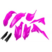 Full Plastic Kit neon pink for Yamaha YZF 250 (2014-18) - YZF 450 (2014-17) - REPLICA PLASTICS - YAKIT318F-P - Ufo Plast