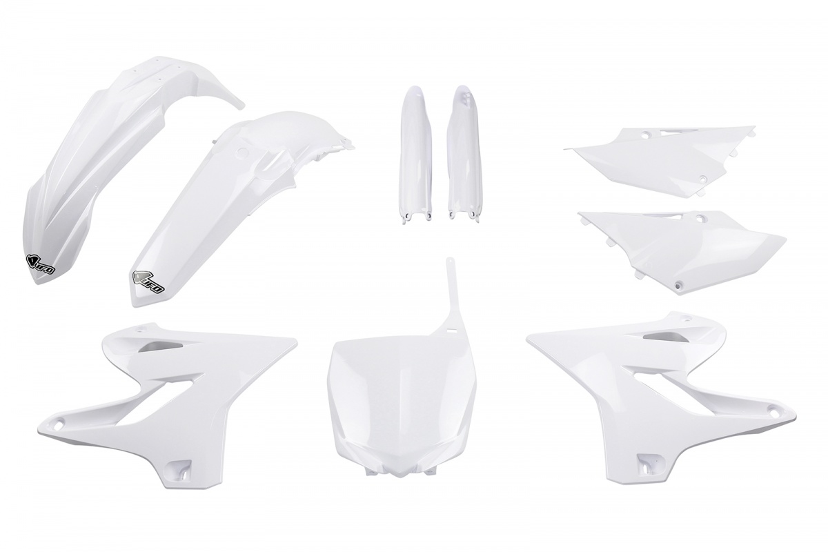 Full Plastic Kit white for Yamaha YZ 125 (2015-21) - YZ 250 (2015-21) - REPLICA PLASTICS - YAKIT319F-046 - Ufo Plast