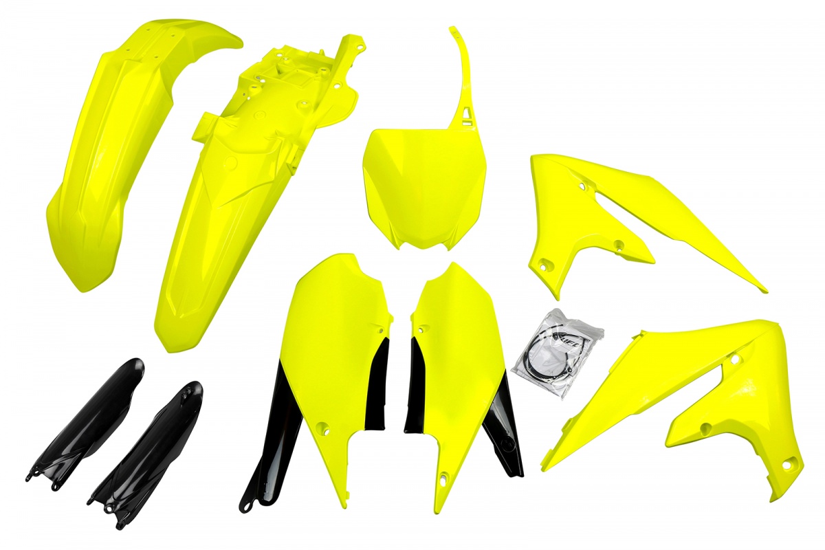Full Plastic Kit neon yellow for Yamaha YZF 250 (2019-23) - YZF 450 (2018-22) - REPLICA PLASTICS - YAKIT321F-DFLU - Ufo Plast