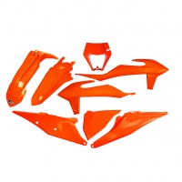Plastic Kit neon orange for Ktm EXC 125/XC W125 - EXC 150/XC W150 / XC W150TPI - EXC 250/XC W250 - EXC-F 250/XCF W250 - EXC ....