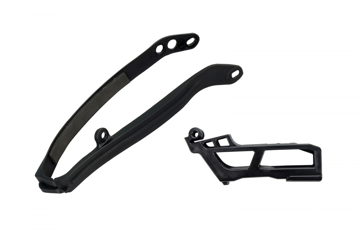 chain guide+swingarm chain slider - black - Yamaha - REPLICA PLASTICS - YA05800-001 - UFO Plast