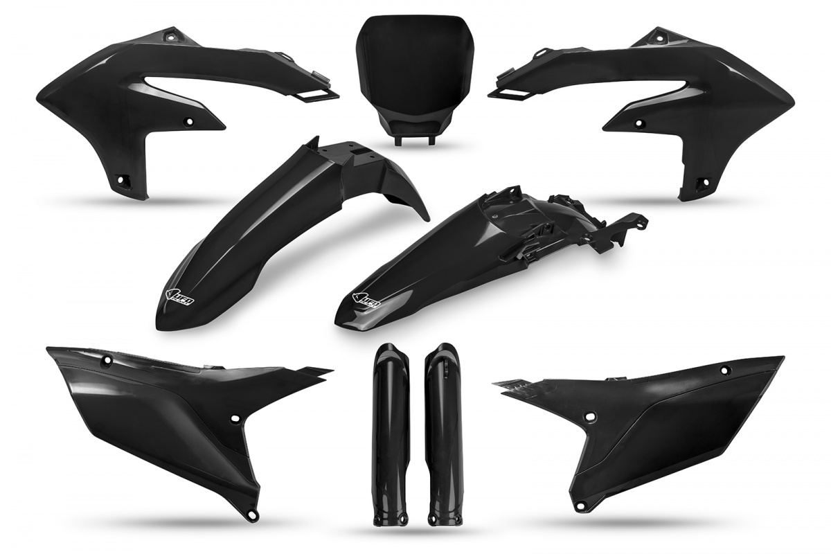 Full Plastic Kit black for Yamaha YZF 250 (2024-25) - YZF 450 (2023-25) - REPLICA PLASTICS - YAKIT326F-001 - Ufo Plast