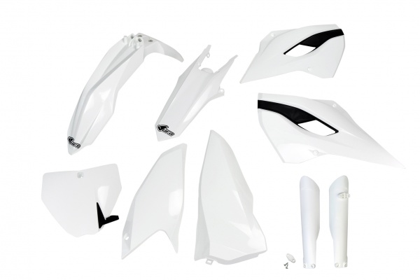 Full Plastic Kit white for Husqvarna TC 250 - TC 125 - FC 250 - FC 350 - FC 450 - TC 300 - REPLICA PLASTICS - HUKIT628F-041 -...