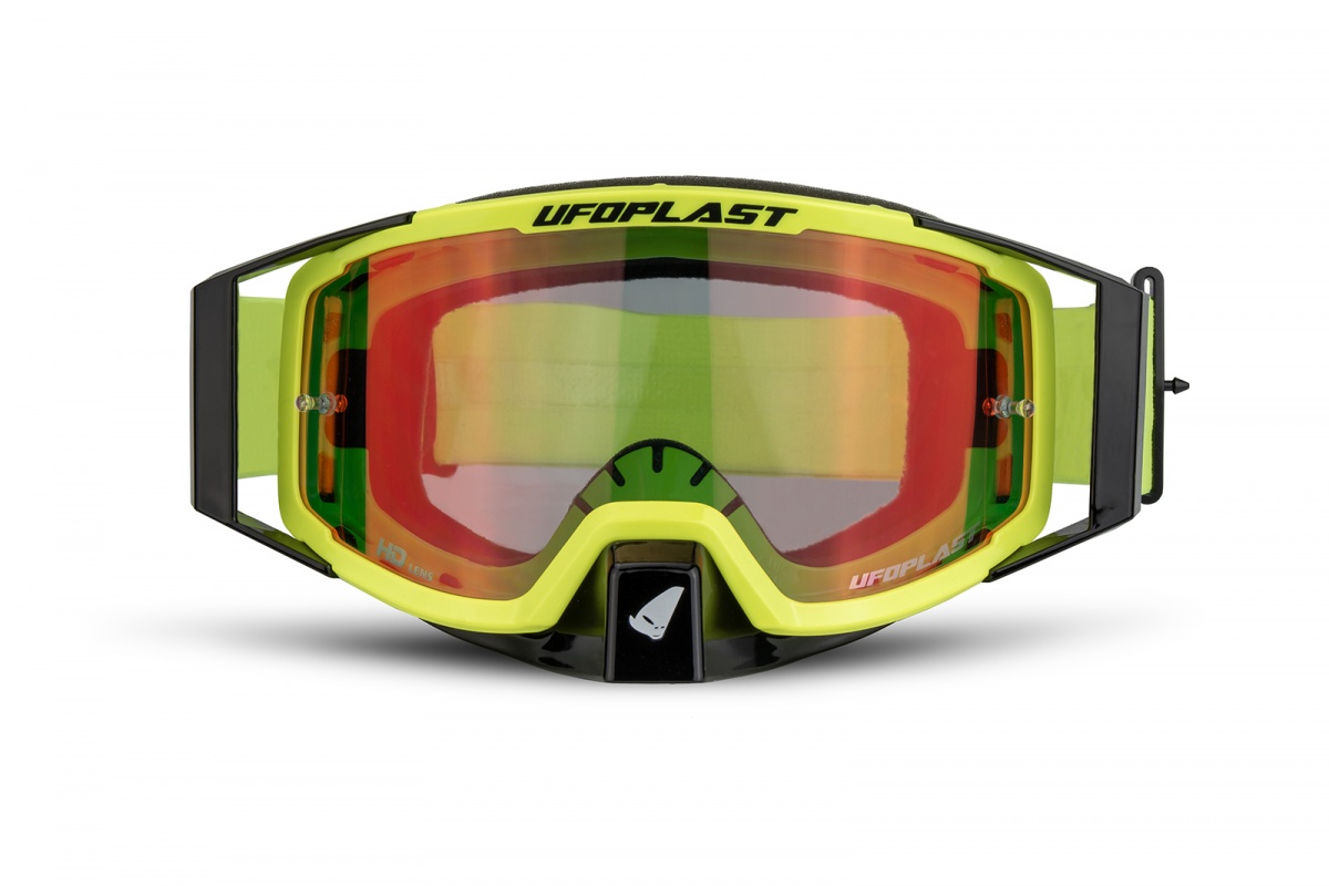 Motocross Wise Pro goggle neon yellow - Adult gear - GO13002-DK - UFO Plast