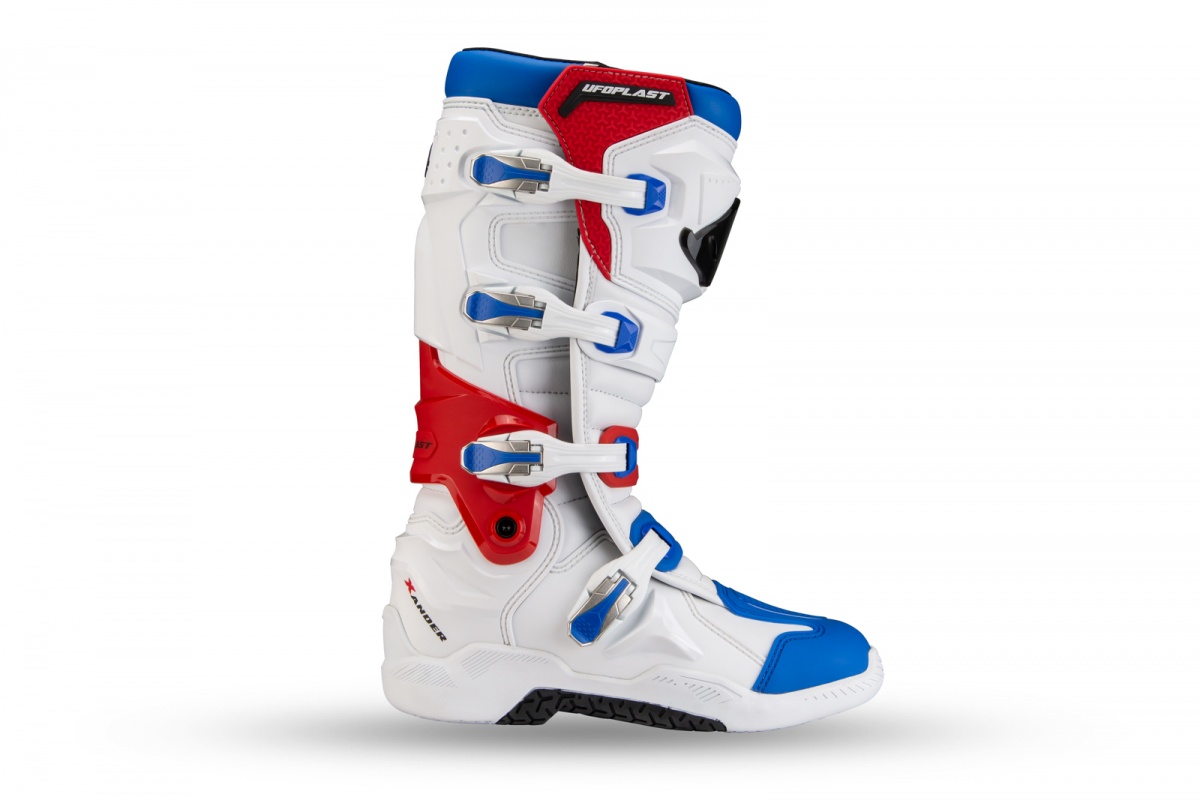 Motocross Xander boots white blue and red - Boots - BO13001-BC - UFO Plast