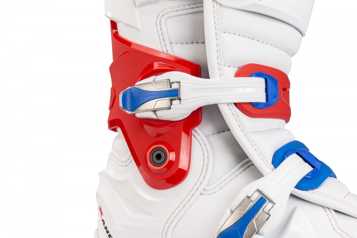 Motocross Xander boots white blue and red - Boots - BO13001-BC - UFO Plast