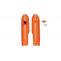 Fork slider protectors + quick starter - orange 127 - Ktm - REPLICA PLASTICS - KT05008-127 - UFO Plast