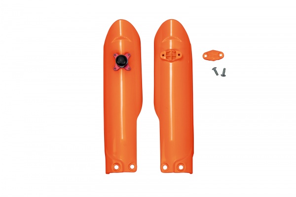 Fork slider protectors + quick starter - orange 127 - Ktm - REPLICA PLASTICS - KT05008-127 - UFO Plast