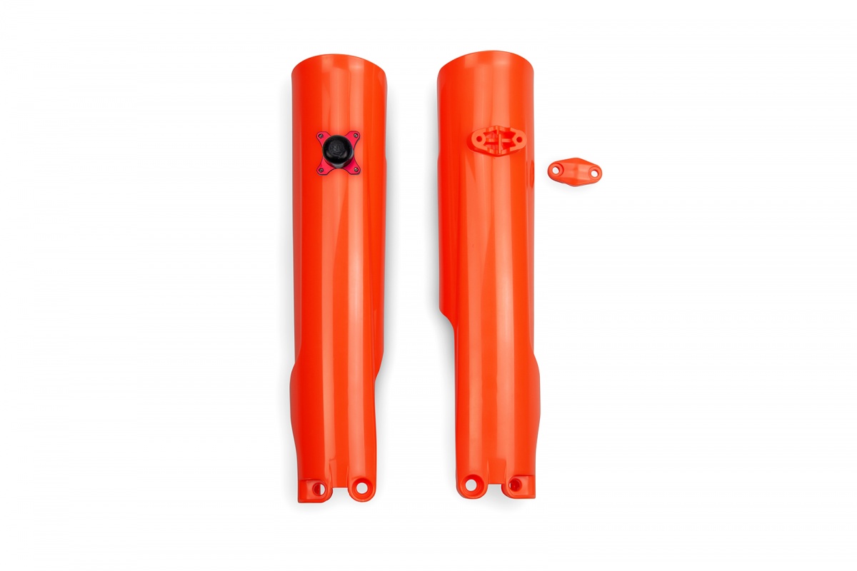 FORK SLIDER PROTECTORS + QUICK STARTER - NEON ORANGE - KTM - KT05015-FFLU - UFO PLAST