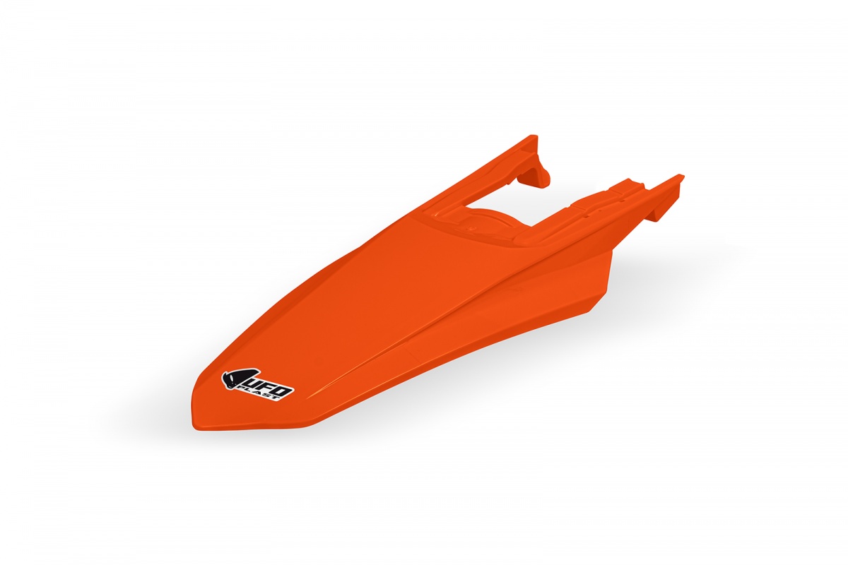 Rear fender with pins orange Ktm EXC/F 150/250/300 2024 - REPLICA PLASTICS - KT05023-127 - UFO Plast