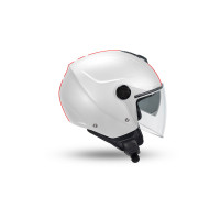 Nixie demijet helmet white and red in Polycarbonate - Helmets - HE13005-WB - Ufo Plast Nixie demijet helmet white and red in Polycarbonate - Helmets - HE13005-WB - Ufo Plast