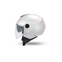 Nixie demijet helmet white and red in Polycarbonate - Helmets - HE13005-WB - Ufo Plast Nixie demijet helmet white and red in Polycarbonate - Helmets - HE13005-WB - Ufo Plast