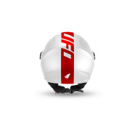 Nixie demijet helmet white and red in Polycarbonate - Helmets - HE13005-WB - Ufo Plast Nixie demijet helmet white and red in Polycarbonate - Helmets - HE13005-WB - Ufo Plast