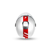 Nixie demijet helmet white and red in Polycarbonate - Helmets - HE13005-WB - Ufo Plast Nixie demijet helmet white and red in Polycarbonate - Helmets - HE13005-WB - Ufo Plast