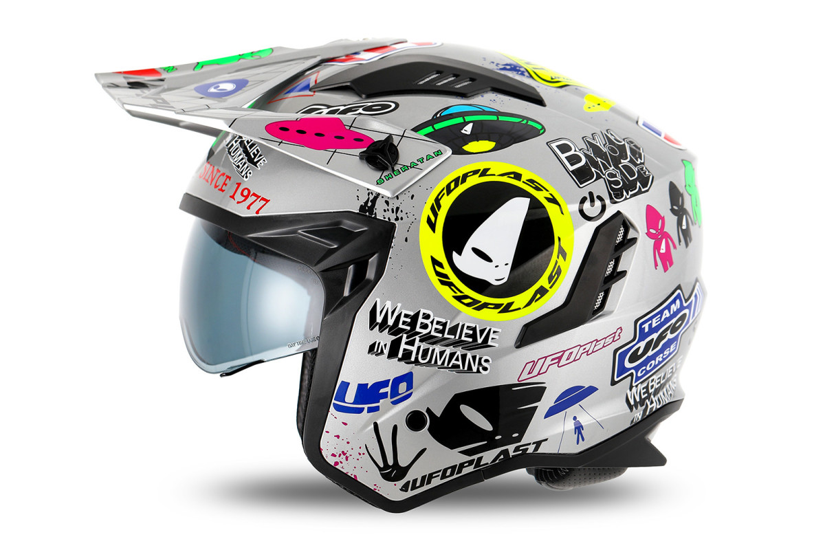 Sheratan cross jet helmet silver - Helmets - HE13002-S - Ufo Plast