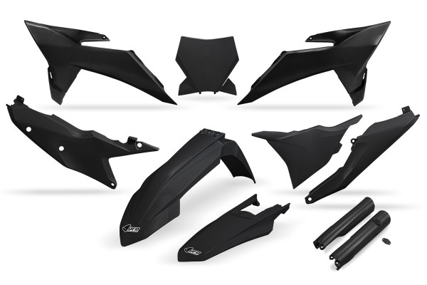 Full Plastic Kit black compatible Ktm SX 250/XC 250 / SX 250 - SX 125/XC 125 / SX 125 - SX 150 - SX-F 350/XCF 350 / SX-F 350....