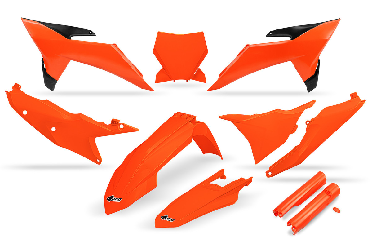 Full Plastic Kit neon orange compatible Ktm SX 250/XC 250 / SX 250 - SX 125/XC 125 / SX 125 - SX 150 - SX-F 350/XCF 350 / SX....