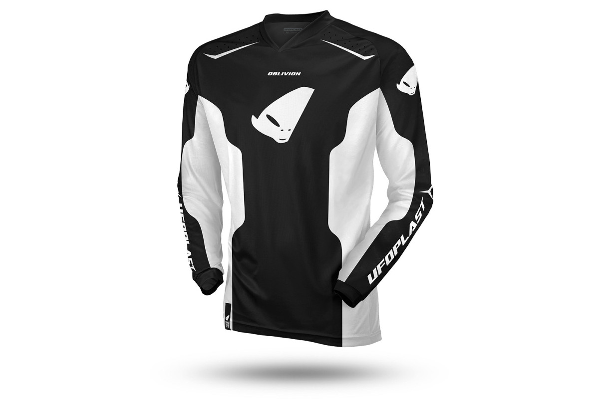 Motocross Oblivion Jersey black and white - CLOTHING - JE13005-KW - Ufo Plast