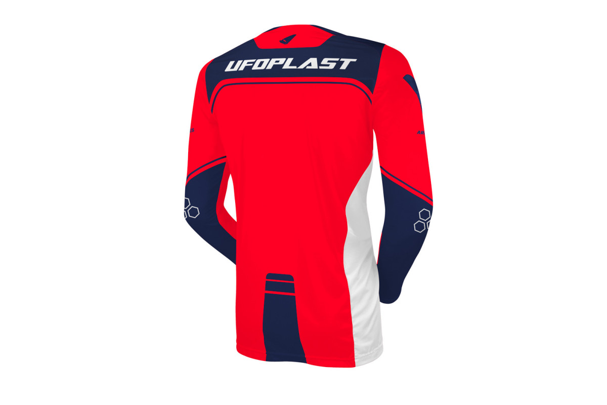 Motocross Ares Jersey for kids red and blue - CLOTHING - JE13007-BC - Ufo Plast