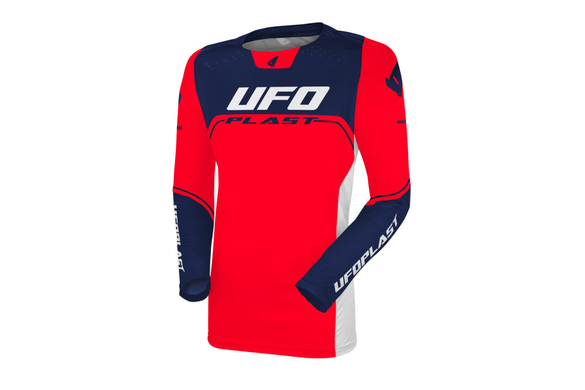 Motocross Ares Jersey for kids red and blue - CLOTHING - JE13007-BC - Ufo Plast