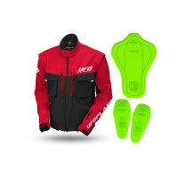 Taiga enduro jacket with protections included red - Jackets - JA13002-KB - Ufo Plast