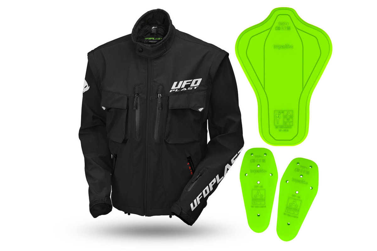 Taiga enduro jacket with protections included black - Jackets - JA13002-K - Ufo Plast