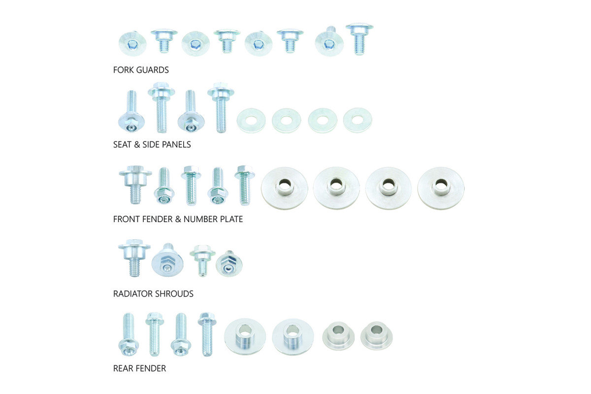 Motocross full plastic fastener kit for Honda CRF250R 22-24/CRF450R 21-24 - Ufo Plast AC02494