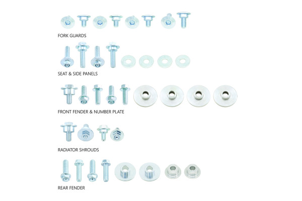 Motocross full plastic fastener kit for Honda CRF250R 22-24/CRF450R 21-24 - Ufo Plast AC02494