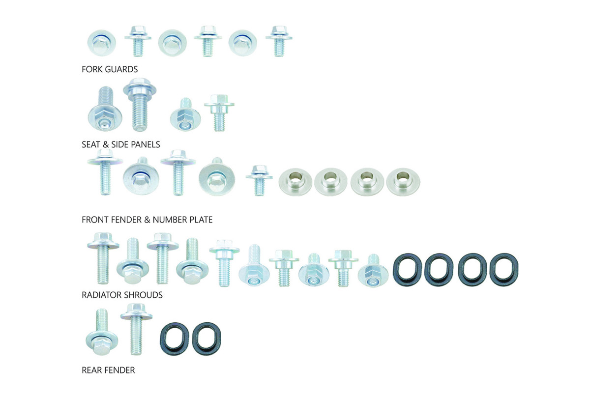Motocross full plastic fastener kit for KAWASAKI KXF 250 21-22, KXF 450 19-22