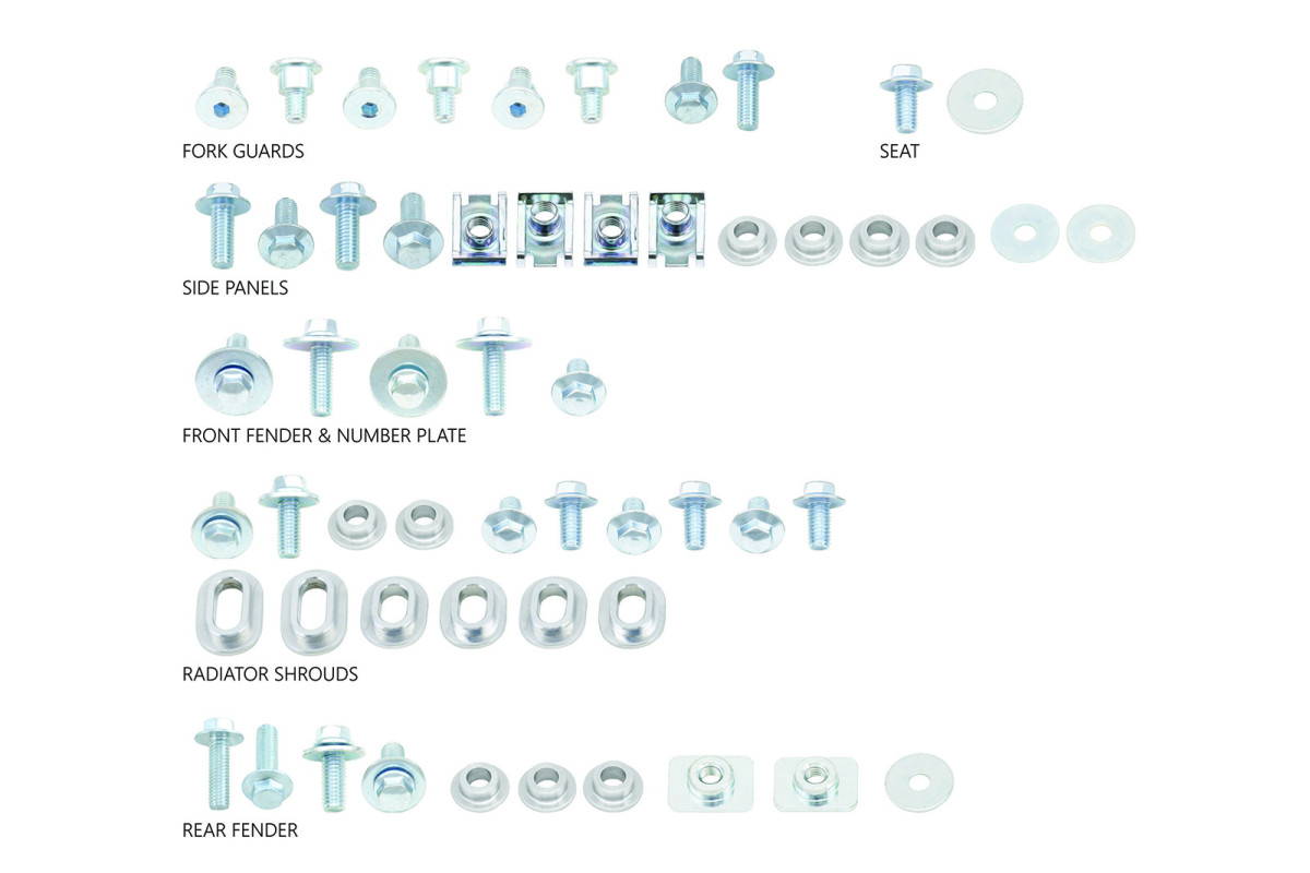 Full plastic fastener kit YAMAHA YZ 125 22-24, YZ 250 22-24