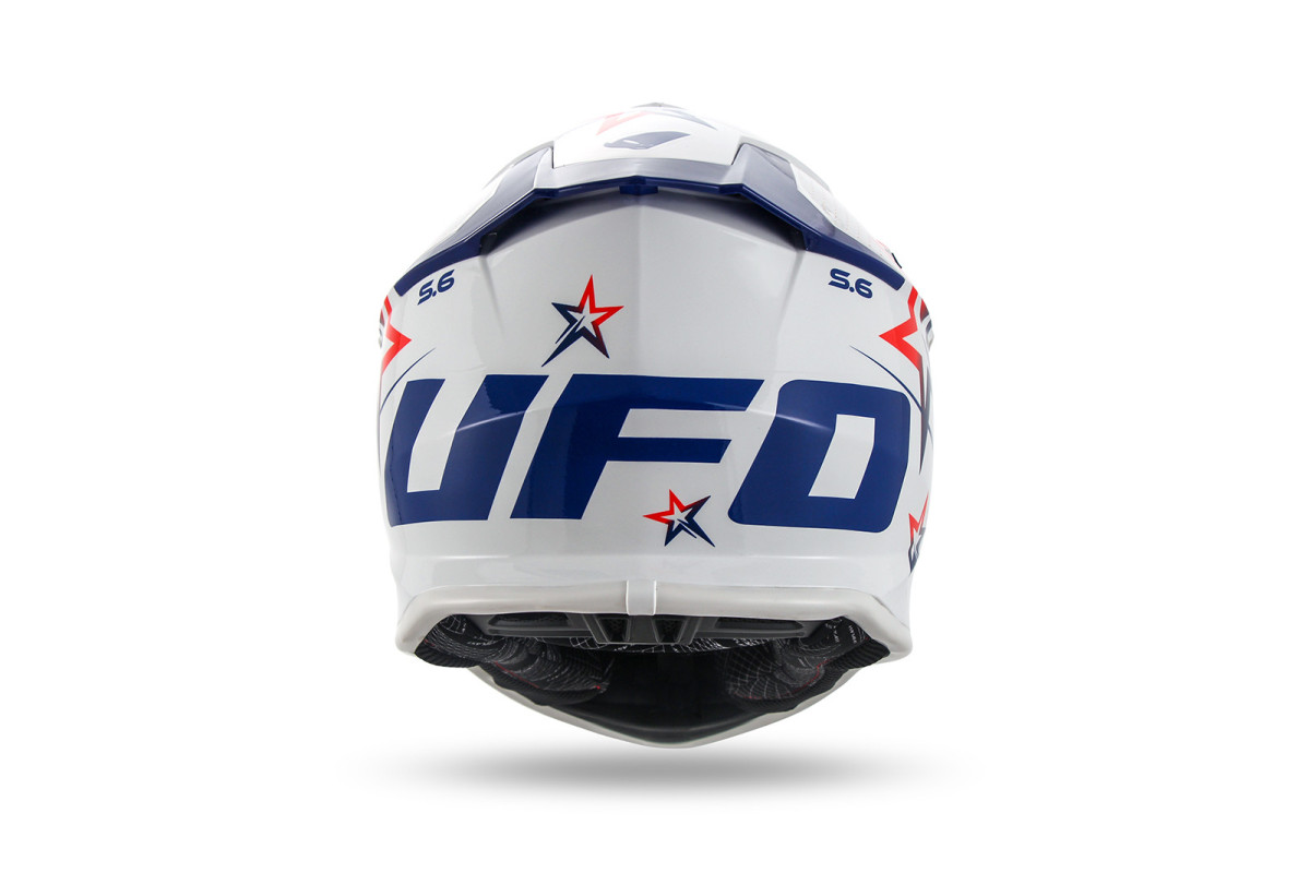 Intrepid Motocross Helmet white, blue, red - Helmets - HE13401-WB - Ufo Plast