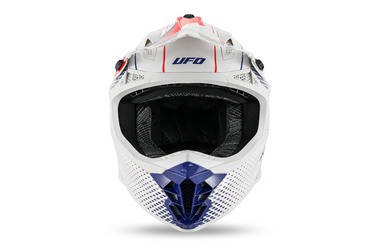 Intrepid Motocross Helmet white, blue, red - Helmets - HE13401-WB - Ufo Plast