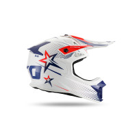 Intrepid Motocross Helmet white, blue, red - Helmets - HE13401-WB - Ufo Plast