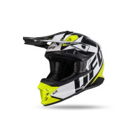 Intrepid Motocross Helmet white, black, neon yellow - Helmets - HE13401-WK - Ufo Plast