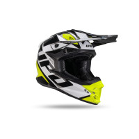 Intrepid Motocross Helmet white, black, neon yellow - Helmets - HE13401-WK - Ufo Plast