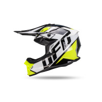 Intrepid Motocross Helmet white, black, neon yellow - Helmets - HE13401-WK - Ufo Plast