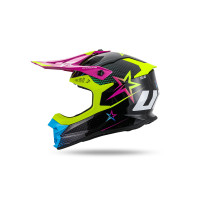 Intrepid Motocross Helmet neon yellow, light blue, purple - Helmets - HE13401-KC - Ufo Plast
