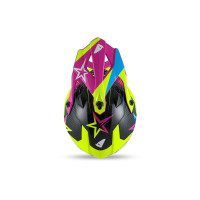 Intrepid Motocross Helmet neon yellow, light blue, purple - Helmets - HE13401-KC - Ufo Plast