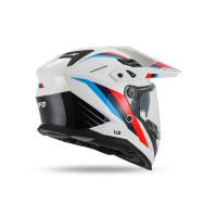 Cosmos Tourer Crossover helmet White, blue and red - Helmets - HE13006-WB - Ufo Plast