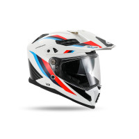 Cosmos Tourer Crossover helmet White, blue and red - Helmets - HE13006-WB - Ufo Plast