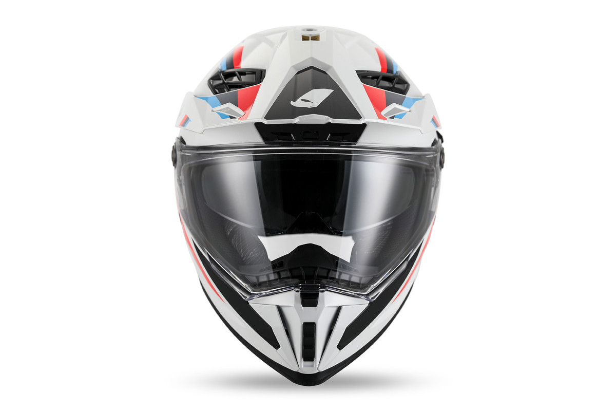 Cosmos Tourer Crossover helmet White, blue and red - Helmets - HE13006-WB - Ufo Plast