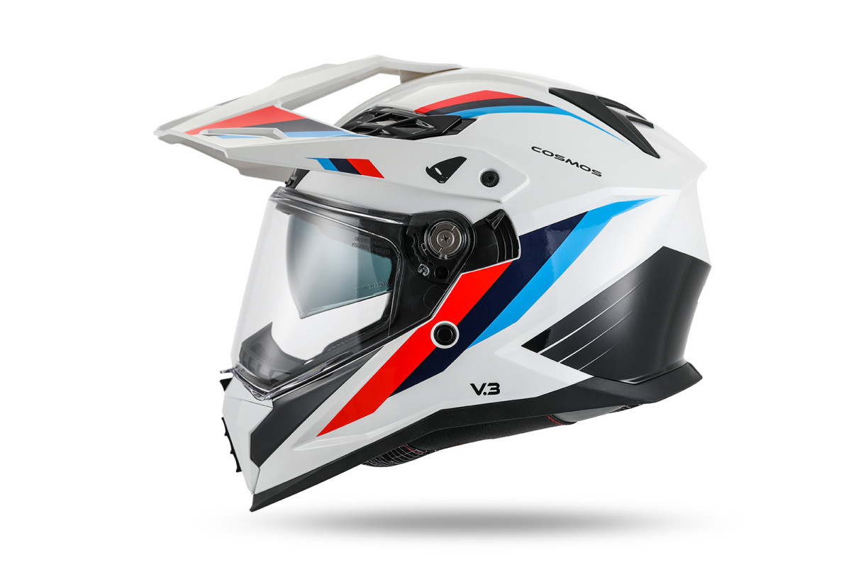 Cosmos Tourer Crossover helmet White, blue and red - Helmets - HE13006-WB - Ufo Plast