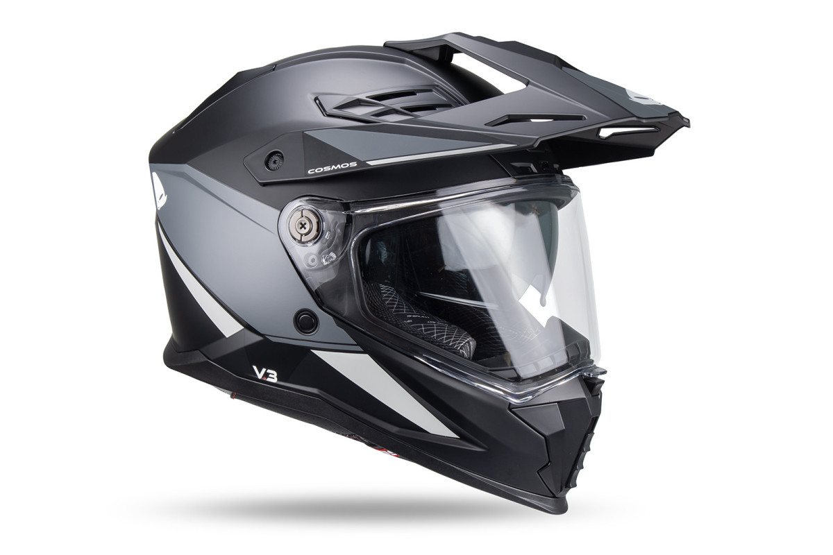 Cosmos Tourer Crossover helmet black grey - Helmets - HE13006-KK - Ufo Plast
