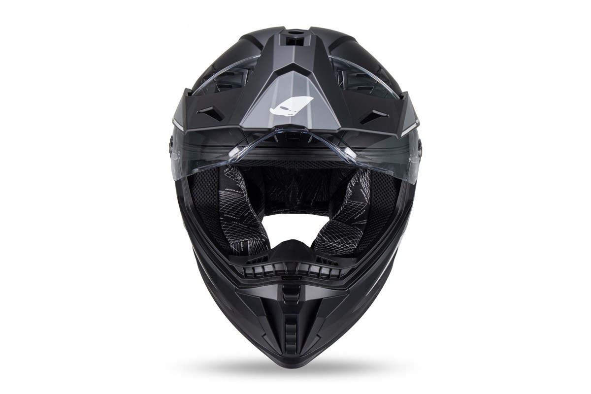 Cosmos Tourer Crossover helmet black grey - Helmets - HE13006-KK - Ufo Plast