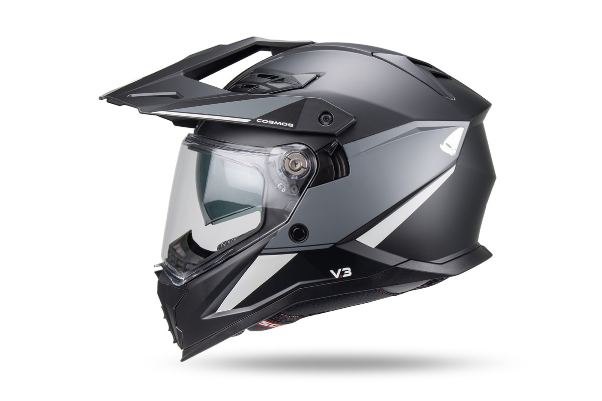 Cosmos Tourer Crossover helmet black grey - Helmets - HE13006-KK - Ufo Plast