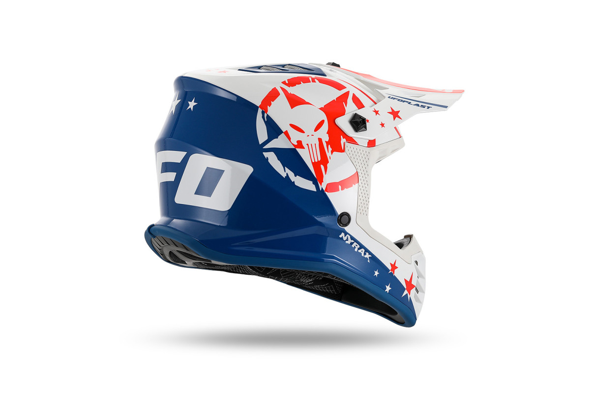 Motocross helmet for kids Korey white and blue - Helmets - HE13600-CW - Ufo Plast