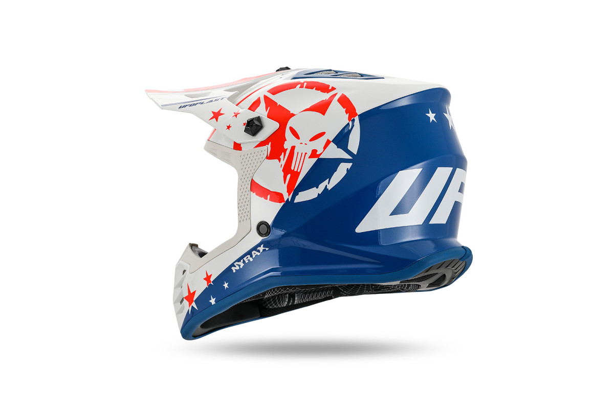 Motocross helmet for kids Korey white and blue - Helmets - HE13600-CW - Ufo Plast