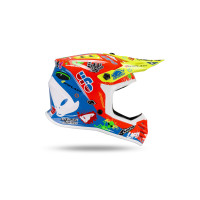Motocross helmet for kids Korey yellow, red and blue - Helmets - HE13600-BU - Ufo Plast Motocross helmet for kids Korey yellow, red and blue - Helmets - HE13600-BU - Ufo Plast