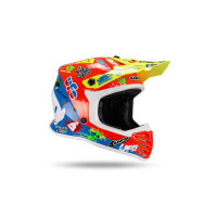 Motocross helmet for kids Korey yellow, red and blue - Helmets - HE13600-BU - Ufo Plast Motocross helmet for kids Korey yellow, red and blue - Helmets - HE13600-BU - Ufo Plast